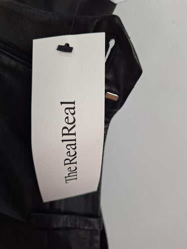 Altuzarra Leather Fancy Black Shorts Size 10 by SwapUp-Online Second Hand Store-Online Thrift Store