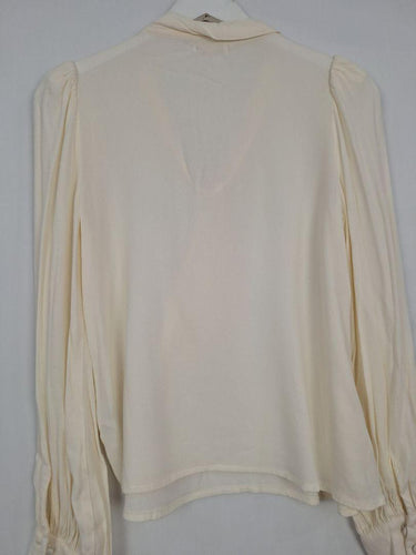 Reformation Cream Feminine Front Tie Blouse Size M by SwapUp-Online Second Hand Store-Online Thrift Store