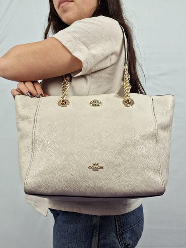 Coach Turnlock Gold Chain Tote Bag Size None by SwapUp-Online Second Hand Store-Online Thrift Store