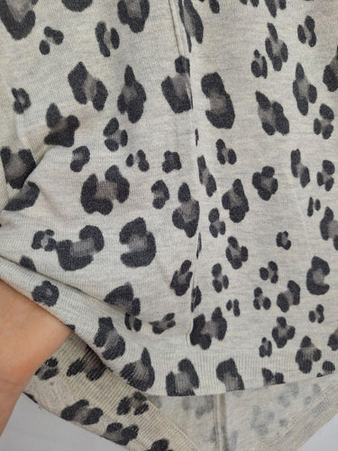 Seed Wool Blend Grey Cheeta Print Jumper Size XS by SwapUp-Online Second Hand Store-Online Thrift Store