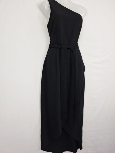 Tussah Black Sophisticated Asymmetric Dress Size 10 by SwapUp-Online Second Hand Store-Online Thrift Store