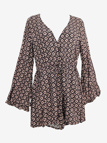 Tigerlily Boho Gold Detailing V Cut Jumpsuit Size 10 by SwapUp-Online Second Hand Store-Online Thrift Store