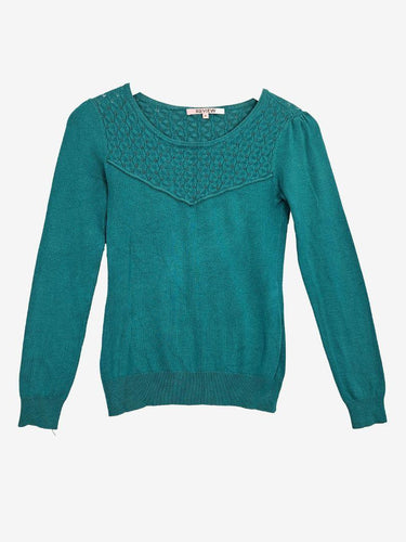 Review Jade Patterned Slim Fit Jumper Size 6 by SwapUp-Online Second Hand Store-Online Thrift Store