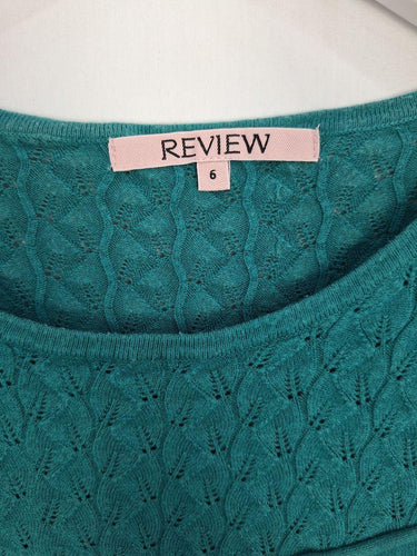 Review Jade Patterned Slim Fit Jumper Size 6 by SwapUp-Online Second Hand Store-Online Thrift Store