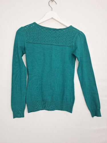 Review Jade Patterned Slim Fit Jumper Size 6 by SwapUp-Online Second Hand Store-Online Thrift Store