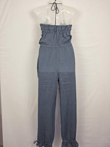 Witchery Free Spirited Dusty Blue Halter Neck Jumpsuit Size 6 by SwapUp-Online Second Hand Store-Online Thrift Store