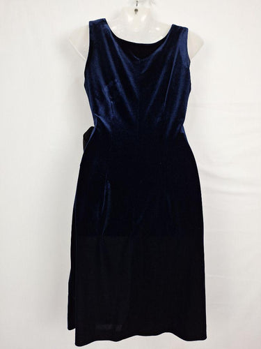 Taylor Velour Midnight Draped Cocktail Mini Dress Size 8 by SwapUp-Online Second Hand Store-Online Thrift Store