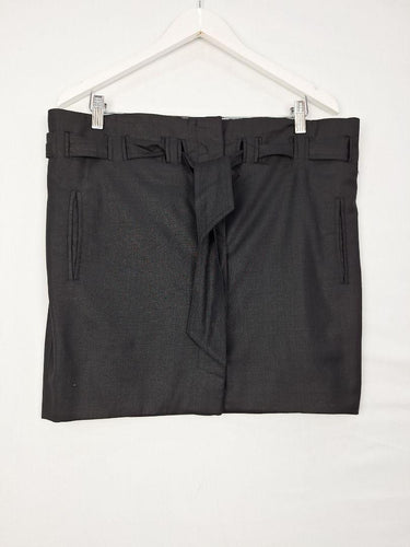 All Saints Classy Wool Blend Belted Mini Skirt Size 10 by SwapUp-Online Second Hand Store-Online Thrift Store