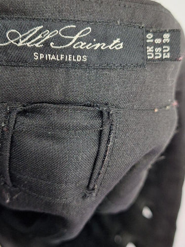 All Saints Classy Wool Blend Belted Mini Skirt Size 10 by SwapUp-Online Second Hand Store-Online Thrift Store