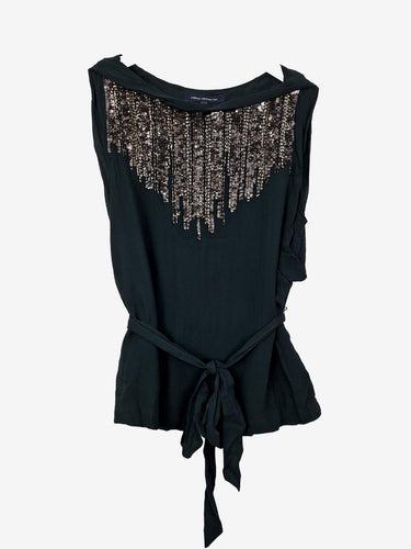 French Connection Boat Neck Beaded Sleeveless Top Size 14 by SwapUp-Online Second Hand Store-Online Thrift Store