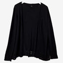 David Lawrence Sleek Black Chevron Lace Detail Cardigan Size L by SwapUp-Online Second Hand Store-Online Thrift Store