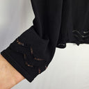 David Lawrence Sleek Black Chevron Lace Detail Cardigan Size L by SwapUp-Online Second Hand Store-Online Thrift Store