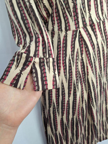 Diane von Furstenberg Groovy Silk Collared Wrap Midi Dress Size 8 by SwapUp-Online Second Hand Store-Online Thrift Store