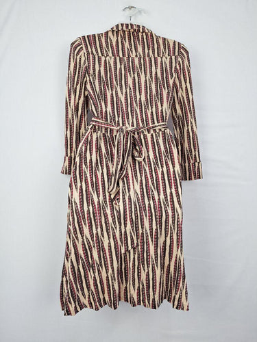Diane von Furstenberg Groovy Silk Collared Wrap Midi Dress Size 8 by SwapUp-Online Second Hand Store-Online Thrift Store