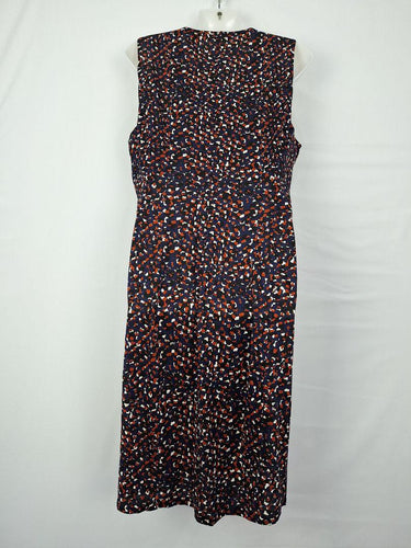 Country Road Navy and Rust Spotted Midi Dress Size L by SwapUp-Online Second Hand Store-Online Thrift Store
