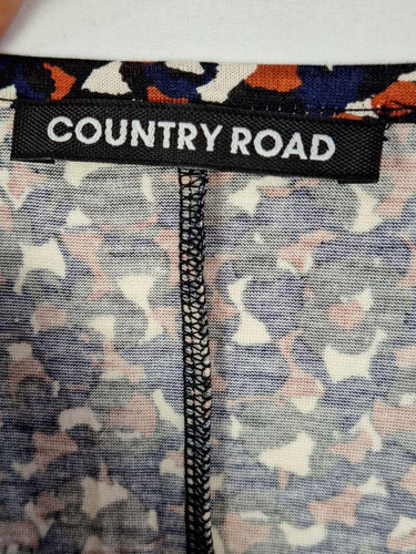 Country Road Navy and Rust Spotted Midi Dress Size L by SwapUp-Online Second Hand Store-Online Thrift Store