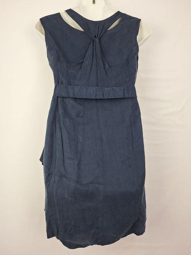 Karen Miller Navy belted Accent Back Dress Size 14 by SwapUp-Online Second Hand Store-Online Thrift Store