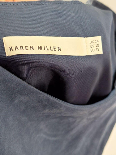 Karen Miller Navy belted Accent Back Dress Size 14 by SwapUp-Online Second Hand Store-Online Thrift Store