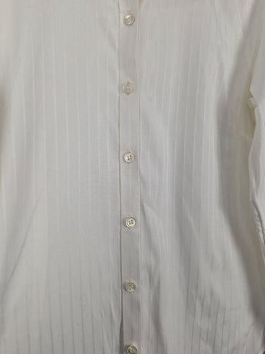 Country Road White Pinstripe Office Collared Shirt Size M by SwapUp-Online Second Hand Store-Online Thrift Store