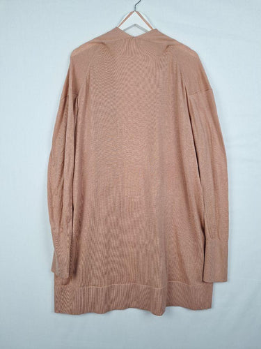 Salmon Long Comfortable Cardigan Size by SwapUp-Online Second Hand Store-Online Thrift Store