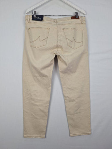LTB Cream Copper Studded Detail Boyfriend Jeans Size 12 by SwapUp-Online Second Hand Store-Online Thrift Store