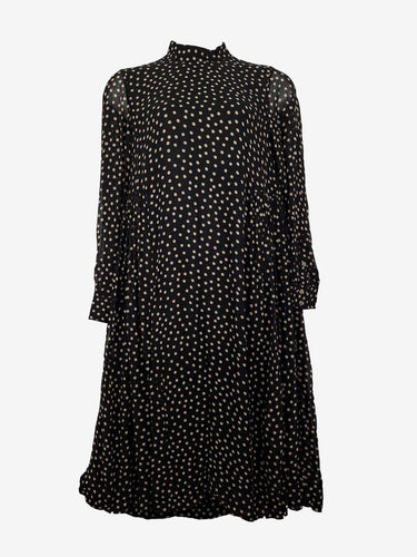 Ganni Elegant Polka Dot Mock Neck Dress Size 12 by SwapUp-Online Second Hand Store-Online Thrift Store
