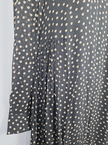 Ganni Elegant Polka Dot Mock Neck Dress Size 12 by SwapUp-Online Second Hand Store-Online Thrift Store