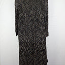 Ganni Elegant Polka Dot Mock Neck Dress Size 12 by SwapUp-Online Second Hand Store-Online Thrift Store