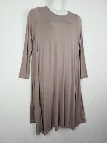 Elk Taupe Contrast Back Long sleeve Dress Size M by SwapUp-Online Second Hand Store-Online Thrift Store