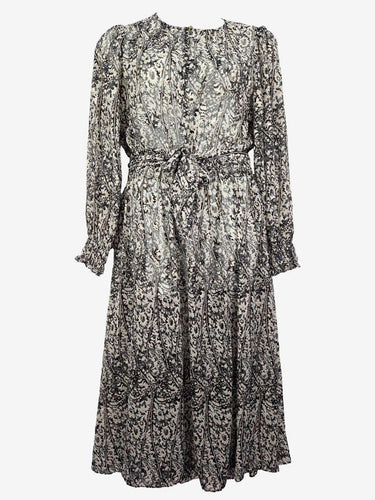 Hammock & Vine Sheer Flowy Belted Maxi Dress Size 12 by SwapUp-Online Second Hand Store-Online Thrift Store