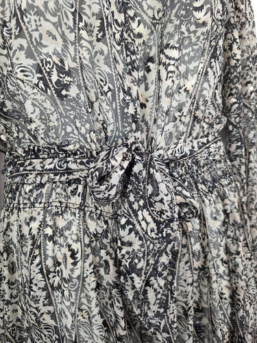 Hammock & Vine Sheer Flowy Belted Maxi Dress Size 12 by SwapUp-Online Second Hand Store-Online Thrift Store