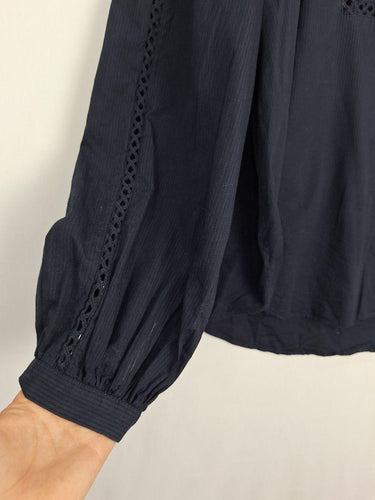 Witchery Feminine Navy Pinstripe Blouse Size 12 by SwapUp-Online Second Hand Store-Online Thrift Store
