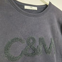 Camilla and Marc Navy Cropped Logo Jumper Size 12 by SwapUp-Online Second Hand Store-Online Thrift Store