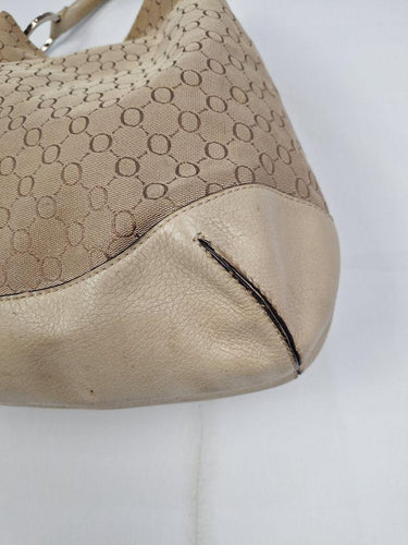 Oroton Cream Leather Hobo Style Bag Size None by SwapUp-Online Second Hand Store-Online Thrift Store