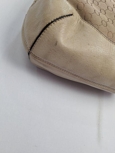 Oroton Cream Leather Hobo Style Bag Size None by SwapUp-Online Second Hand Store-Online Thrift Store