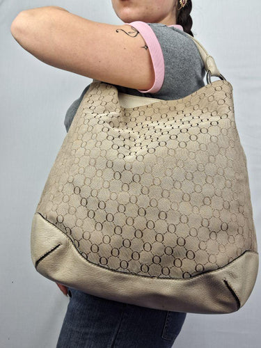 Oroton Cream Leather Hobo Style Bag Size None by SwapUp-Online Second Hand Store-Online Thrift Store