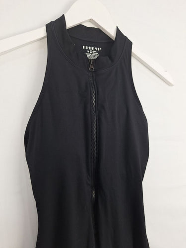 Second-Hand - Keepthatpump Half Zip Backless Scrunch Long Jumpsuit Size M - SwapUp