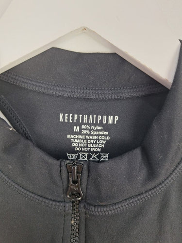 Second-Hand - Keepthatpump Half Zip Backless Scrunch Long Jumpsuit Size M - SwapUp