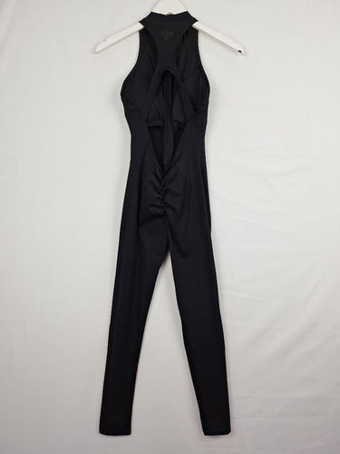 Second-Hand - Keepthatpump Half Zip Backless Scrunch Long Jumpsuit Size M - SwapUp