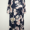 Second-Hand - Lorraine Floaty Blooms Gathered Midi Dress Size 16 - SwapUp