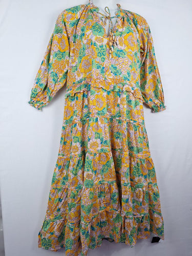 Second-Hand - Bohemian Traders Cowl Shell Detail Bright Maxi Dress Size XS - SwapUp