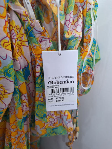 Second-Hand - Bohemian Traders Cowl Shell Detail Bright Maxi Dress Size XS - SwapUp