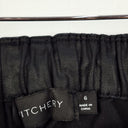 Second-Hand - Wet Look Black Drawstring Pants Size - SwapUp