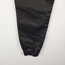 Second-Hand - Wet Look Black Drawstring Pants Size - SwapUp