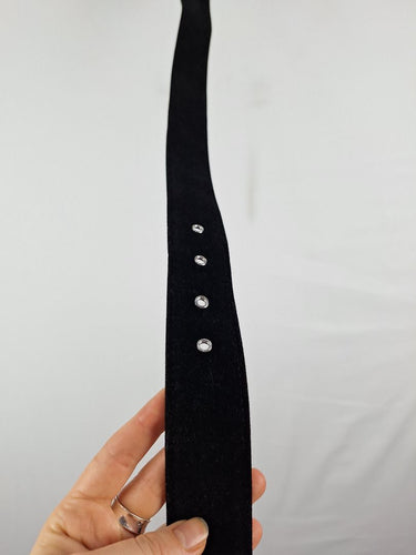 Second-Hand - Black Y2K Diamonte Belt Belt Size S - SwapUp
