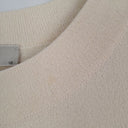 Second-Hand - Jac + Jack Ivory Textured Crew Fitted Midi Dress Size 12 - SwapUp