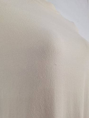 Second-Hand - Jac + Jack Ivory Textured Crew Fitted Midi Dress Size 12 - SwapUp
