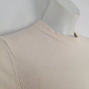 Second-Hand - Jac + Jack Ivory Textured Crew Fitted Midi Dress Size 12 - SwapUp