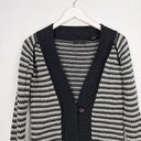 Second-Hand - Oxford Striped Cotton Knit Cardigan Size 8 - SwapUp