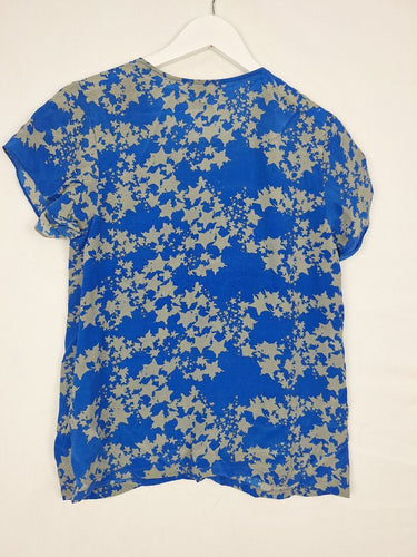 Second-Hand - Oxford Cobalt Patterned Work Top Size 10 - SwapUp